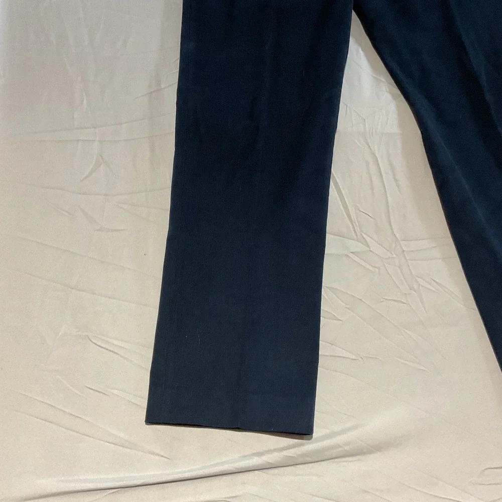 Ralph Lauren Men's Navy Blue Corduroy Pants 34x30 Straight Fit Dress Slacks